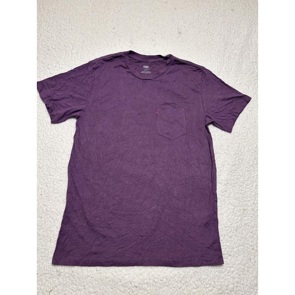 Levi's Mens Standard Pocket T-Shirt Purple Solid Basic Tee M 19342-0278